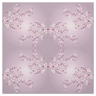 Blumenkirsche Blüten rosa geometrisches Muster Stoff