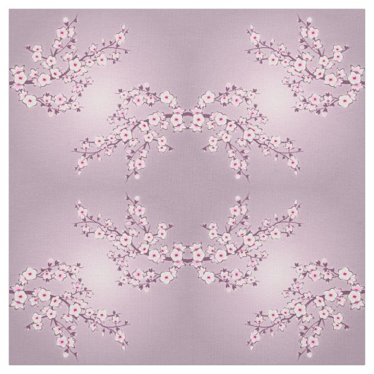 Blumenkirsche Blüten rosa geometrisches Muster Stoff (Muster)