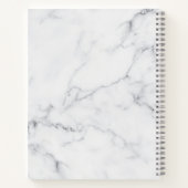 Blumenkirsche Blüten Rosa graue Marmormor Name Notizbuch (Rückseite)