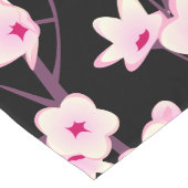 Blumenkirsche Blüten Schmetterlinge Rosa Schwarz Großer Tischläufer (Ecke)