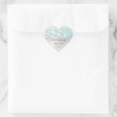 Blumenkirsche Blüten Silber 25 Jahre Herz-Aufkleber (Tasche)