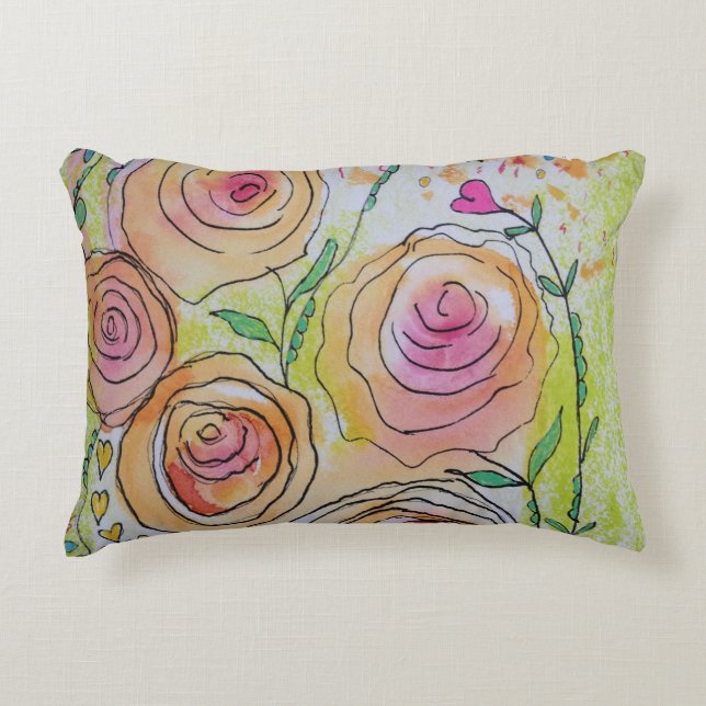 Blumenkissen Dekokissen (Vorderseite)