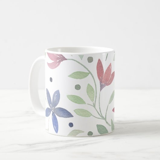 Blumenkissen Kaffeetasse (Vorderseite Links)