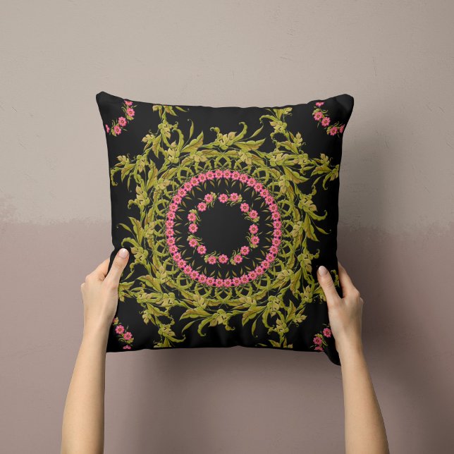 Blumenkissen schwarz kissen (Von Creator hochgeladen)