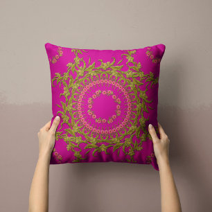 Blumenkissenpilz in Fuchsia Kissen