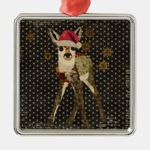 Blumenkitz-Weihnachtsschwarzes spielt Verzierung Silbernes Ornament