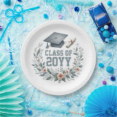 Blumenklasse mit Graduierungspapier und Diplom Pappteller (Party)