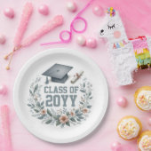 Blumenklasse mit Graduierungspapier und Diplom Pappteller (Party)