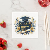 Blumenklasse mit Graduierungspapier und Diplom Serviette (Beispiel)