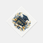 Blumenklasse mit Graduierungspapier und Diplom Serviette (Ecke)