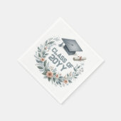 Blumenklasse mit Graduierungspapier und Diplom Serviette (Ecke)