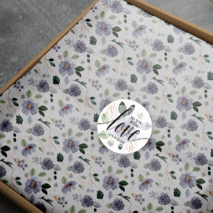 Blumenklassisches Lila Aquarellmuster Seidenpapier