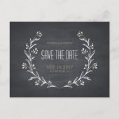 Blumenklatsche rustikale Hochzeit speichern Sie da Ankündigungspostkarte (Vorderseite)