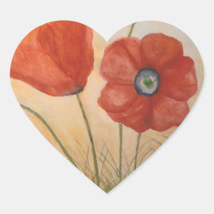 Blumenkleber Herz-Aufkleber