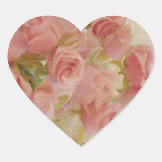 Blumenkleber Herz-Aufkleber (Vorderseite)