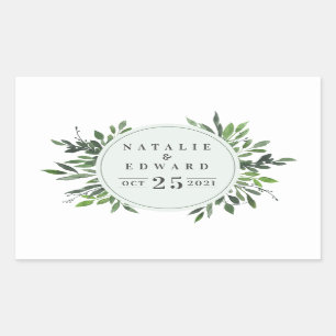 Blumenkleber mit floralen Blütenfarben Rechteckiger Aufkleber