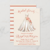 Blumenkleid, Bridal Gown, Brautparty Einladung (Vorne/Hinten)