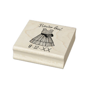 Blumenkleid Gown Brautparty Hochzeitsgeschenk Gummistempel