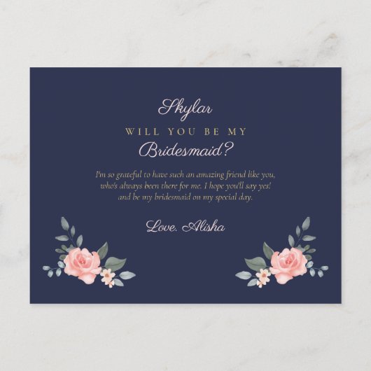 Blumenkleid wird überhängend sein einladungspostkarte (Rückseite)