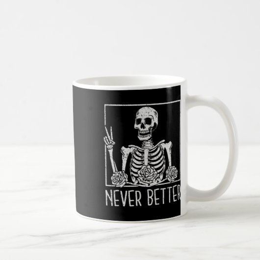 Blumenknöchelchen trinken Kaffee darf nie sein Kaffeetasse (Rechts)