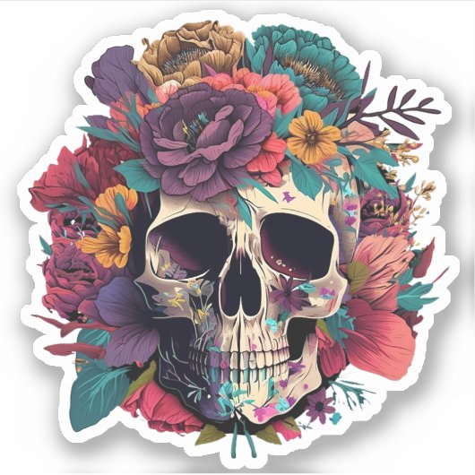 Blumenknochen und Botanik Aufkleber (Vorderseite)