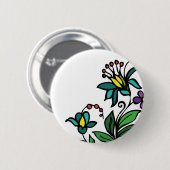 Blumenknopf-Blumenentwurf Button (Vorne & Hinten)
