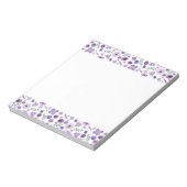 Blumenknospen - weiße Grenzblicke Notizblock (Rotiert)