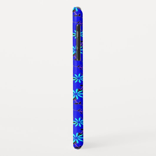 Blumenkobalt-Blau 4Annie Case-Mate iPhone Hülle (Hinten/Links)