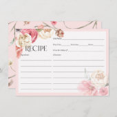 Blumenkochkarten für das Brautparty (Vorne/Hinten)