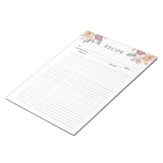 Blumenkochrezepte Notizblock (angewinkelt)