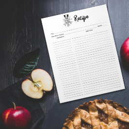 Blumenkochrezepte Notizblock