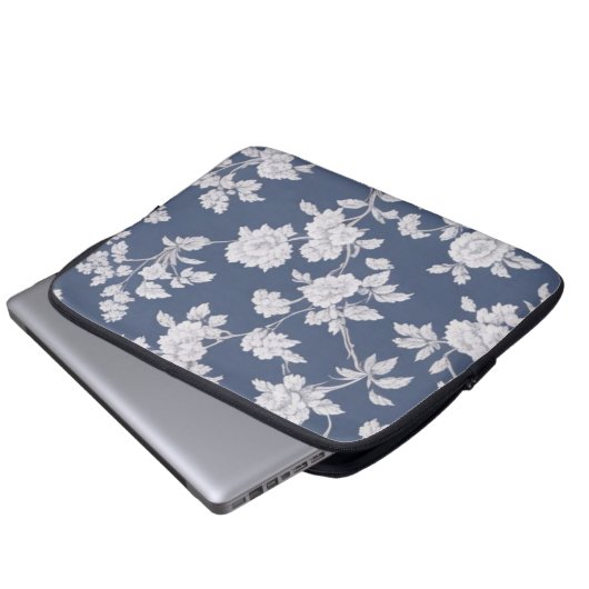 Blumenkoffer Laptopschutzhülle (Vorne Knopf)