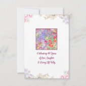 Blumenkohl 40. Geburtstag - Elegante Pastelle 40 J Einladung (Rückseite)