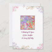 Blumenkohl 40. Geburtstag - Elegantes Pastell 40 J Einladung (Rückseite)