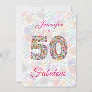 Blumenkohl 50 und fabelhafte 50. Geburtstagsfeier Einladung