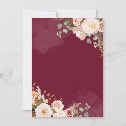 Blumenkohl-Abschluss 2025 Botanisches Party Einladung (Rückseite)