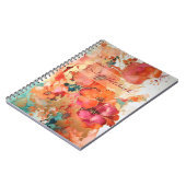 Blumenkohl-Abstrakt-Alkoholtupfer-Notebook/Journal Notizblock (Linke Seite)