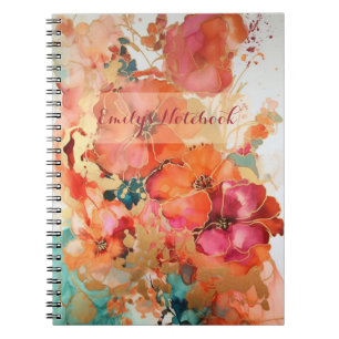Blumenkohl-Abstrakt-Alkoholtupfer-Notebook/Journal Notizblock