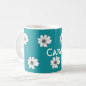 Blumenkohl Aquamarin Kaffeetasse (Vorderseite Links)