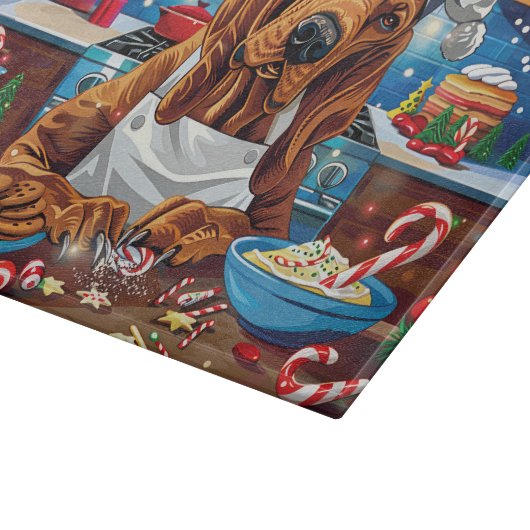 Blumenkohl Backen: Feierliche Weihnachten Schneidebrett (Ecke)