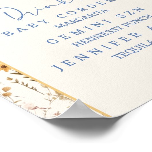 Blumenkohl-Bar für Blumenkohle Fox Kinderdusche Poster (Ecke)