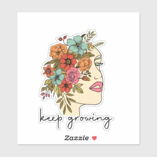 Blumenkohl Behalte positive psychische Gesundheit Aufkleber (Blatt)