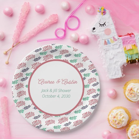 Blumenkohl-Blätter Jack und Jill Dusche Pappteller (Party)