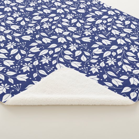 Blumenkohl, blau und weiß sherpadecke (3/4)