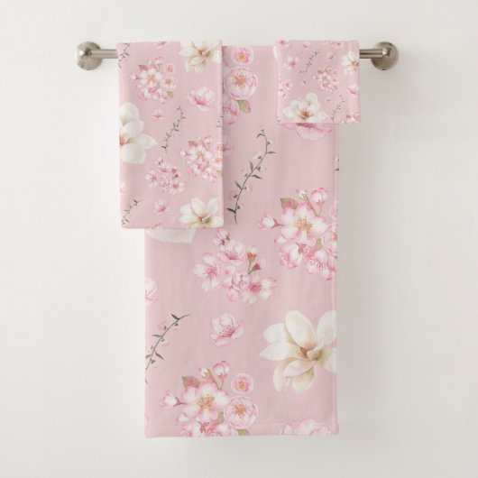 Blumenkohl Blossom Blumenrosa Badhandtuch Set (Insitu)