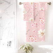 Blumenkohl Blossom Blumenrosa Badhandtuch Set