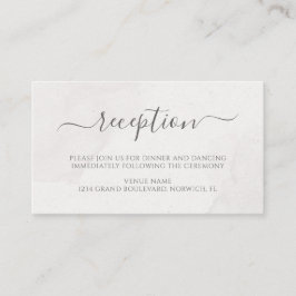 Blumenkohl Blossom Hochzeitsempfang Begleitkarte