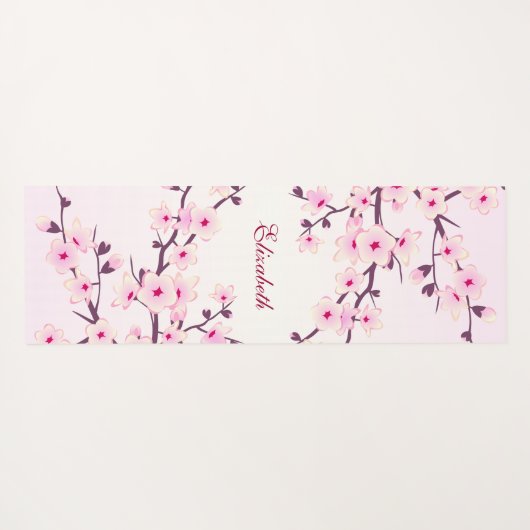Blumenkohl Blossom Pink Monogramm Yogmatte Yogamatte (Rückseite (Horizontal))