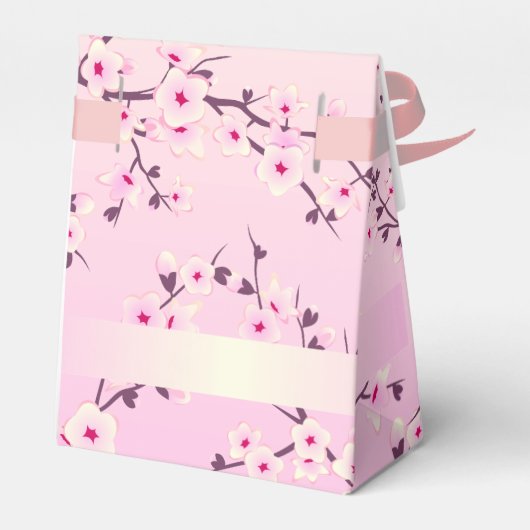 Blumenkohl-Blüten Rosa Monogramm Geschenkschachtel (Rückseite)