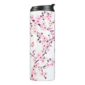 Blumenkohl Blüten Rosa Monogramm  Thermosbecher (Nach links gedreht)